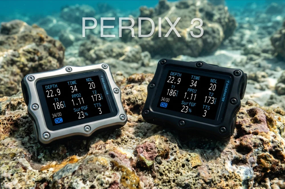 Shearwater Perdix 3 Silver and Black computers