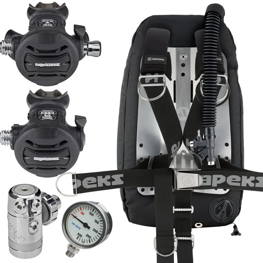 DIR Starter system with wing, pressure gauge and regulators