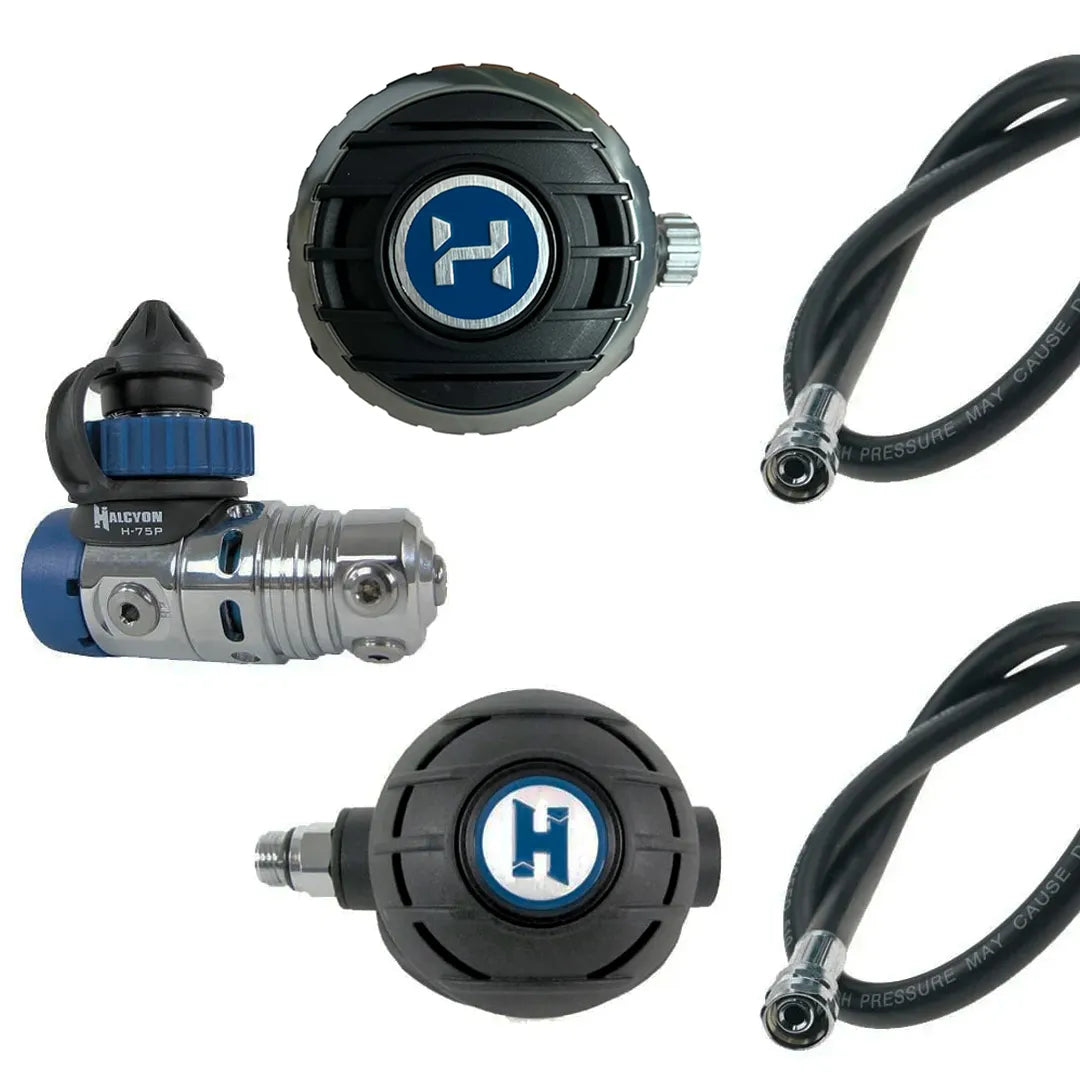 Halcyon H-75P Single Tank Long Hose Regulator Set