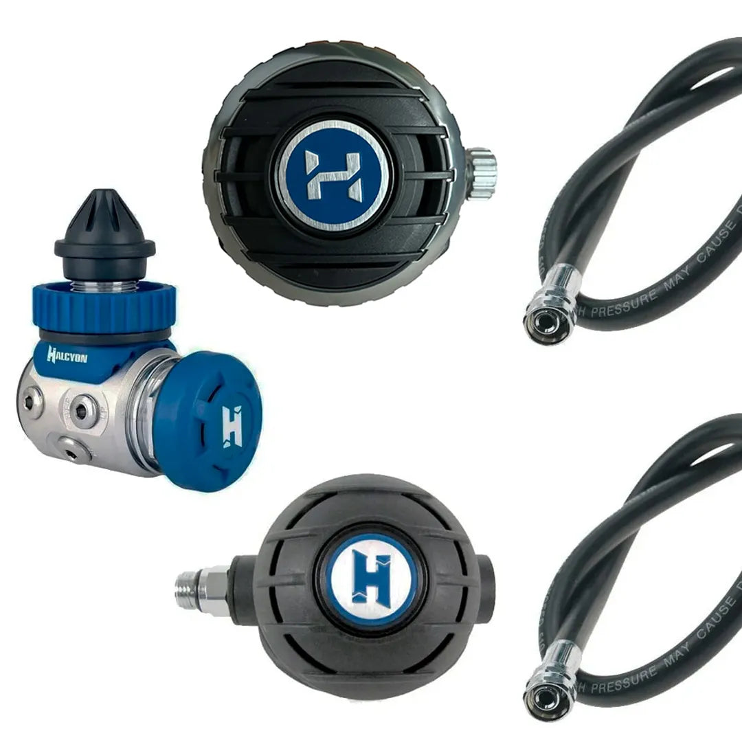 Halcyon 50D Single Tank Long Hose Regulator Set