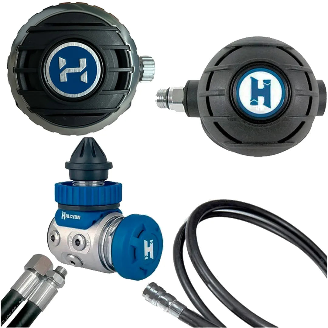 Halcyon 50D Single Tank Long Hose Regulator Set