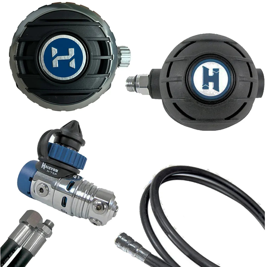 Halcyon H-75P Single Tank Long Hose Regulator Set