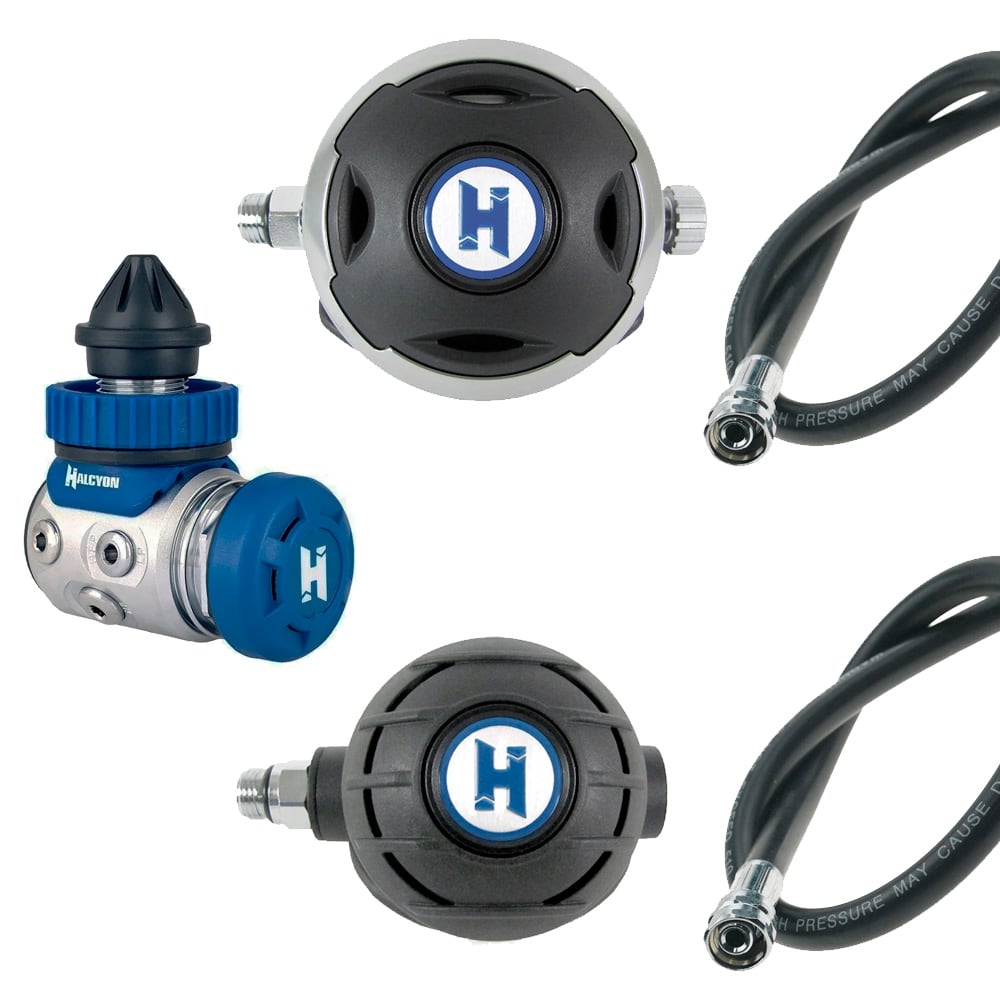 Halcyon 50D Single Tank Long Hose Regulator Set