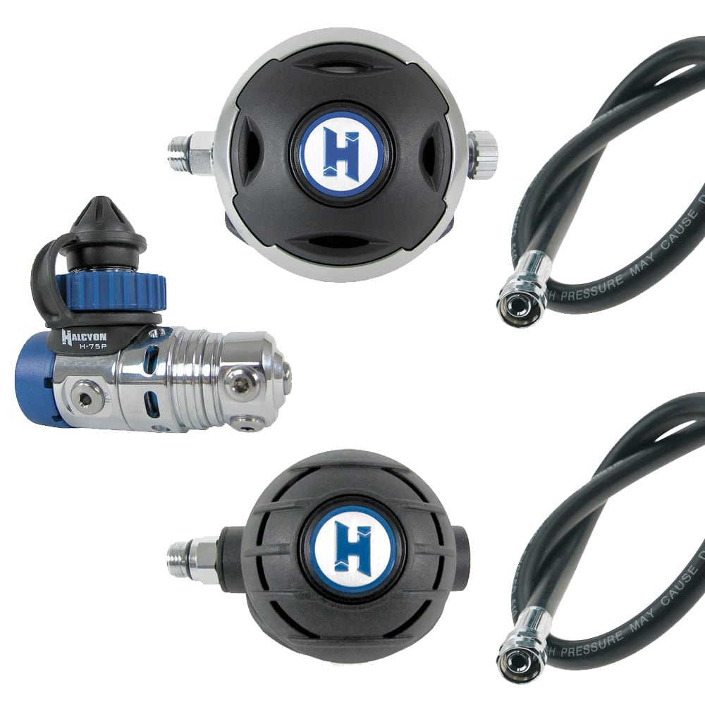 Halcyon H-75P Single Tank Long Hose Regulator Set