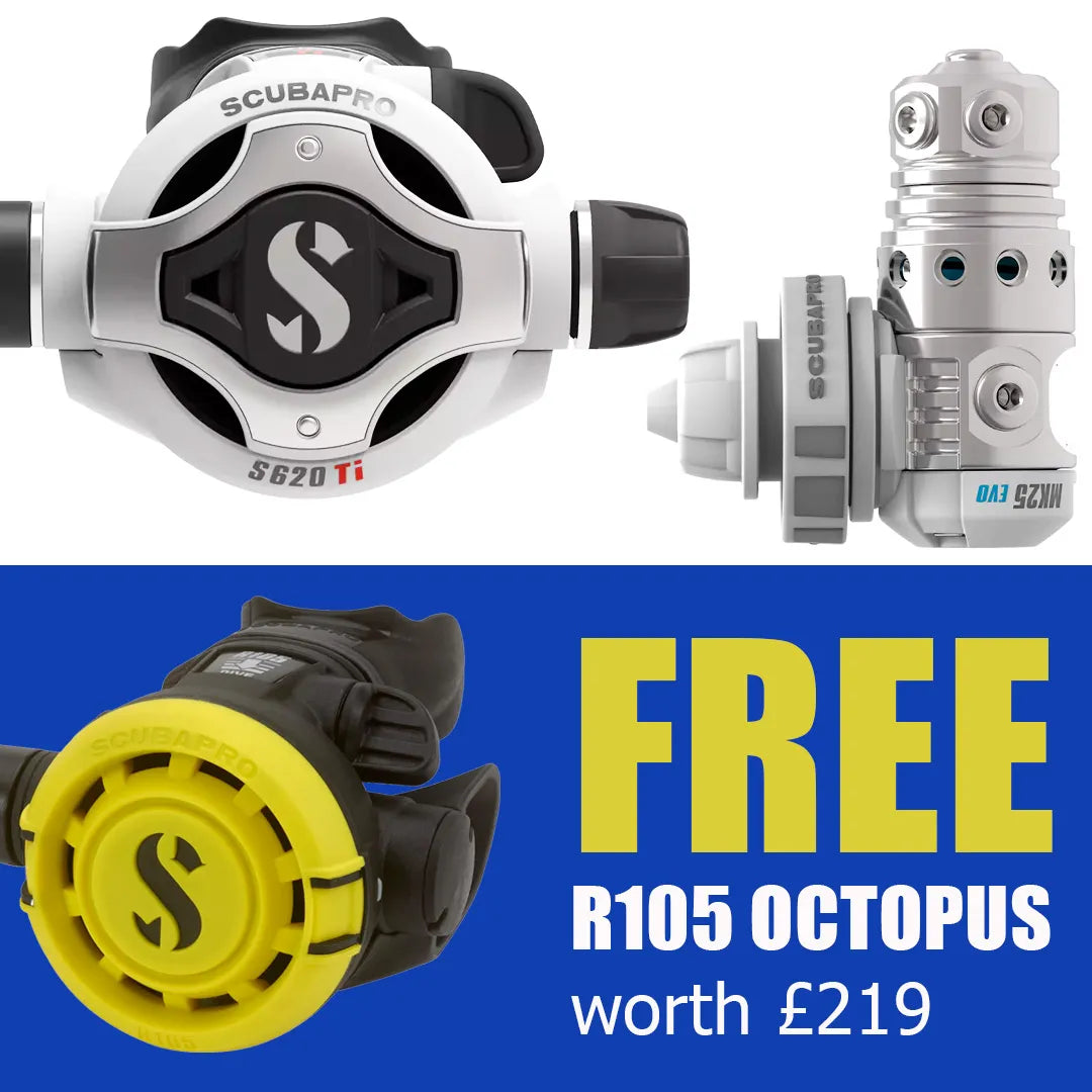 Scubapro MK25 S620Ti with Free R105 Octopus