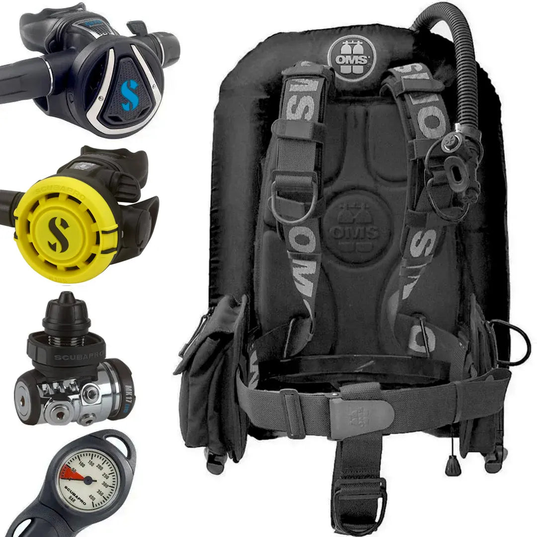 OMS single tank Wing System with Scubapro Regulators