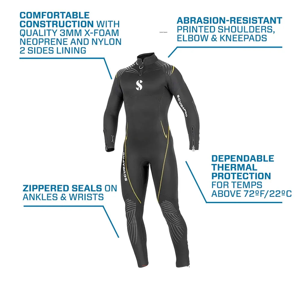 Scubapro Definition 3mm Wetsuit features