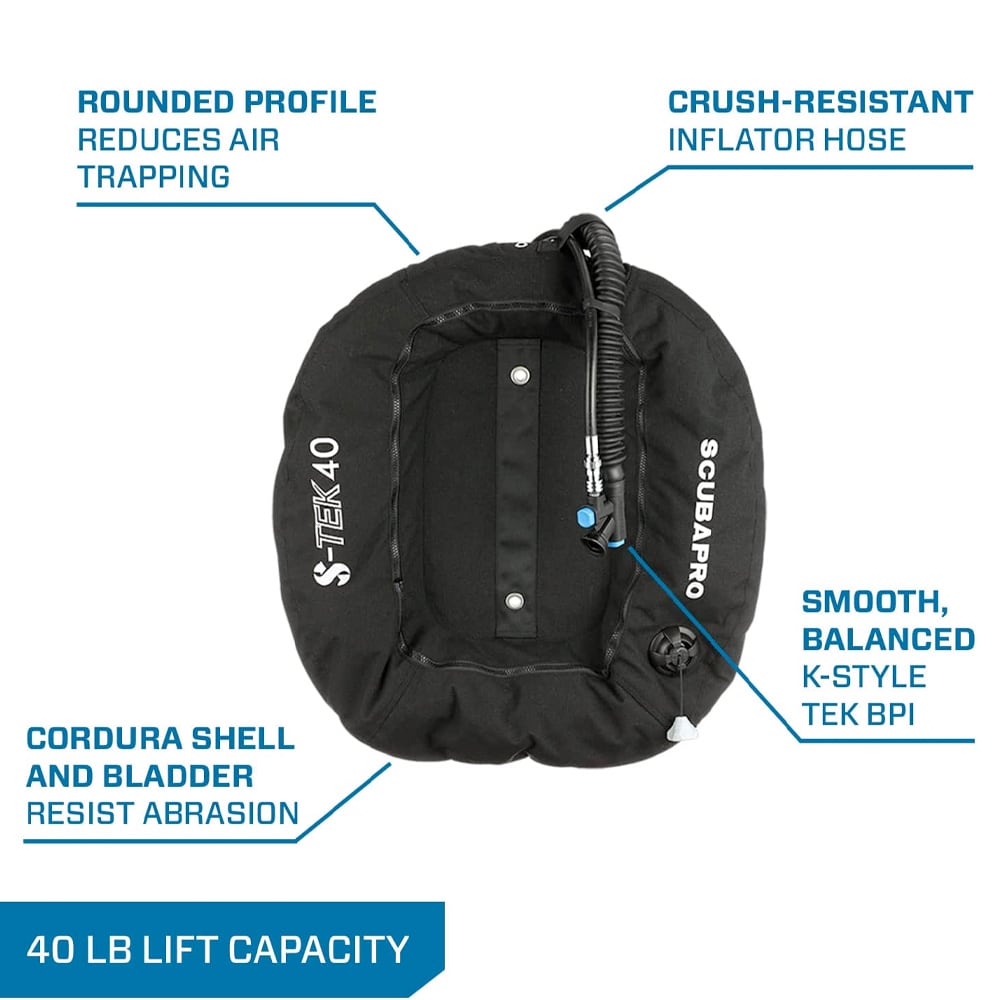 Scubapro S-Tek 40 wing features