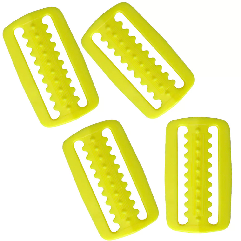 Yellow weight keepers for diver weight belt