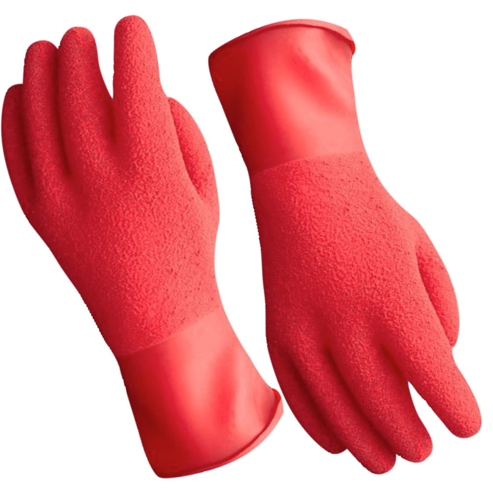 Kubi Red Textured Heavyweight Latex Gloves