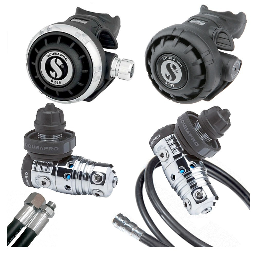 Scubapro MK25 G260 R195 Long Hose Regulator Package - Twinset