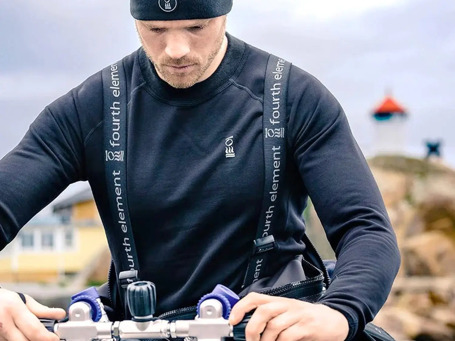 Man Wearing Diving Baselayer