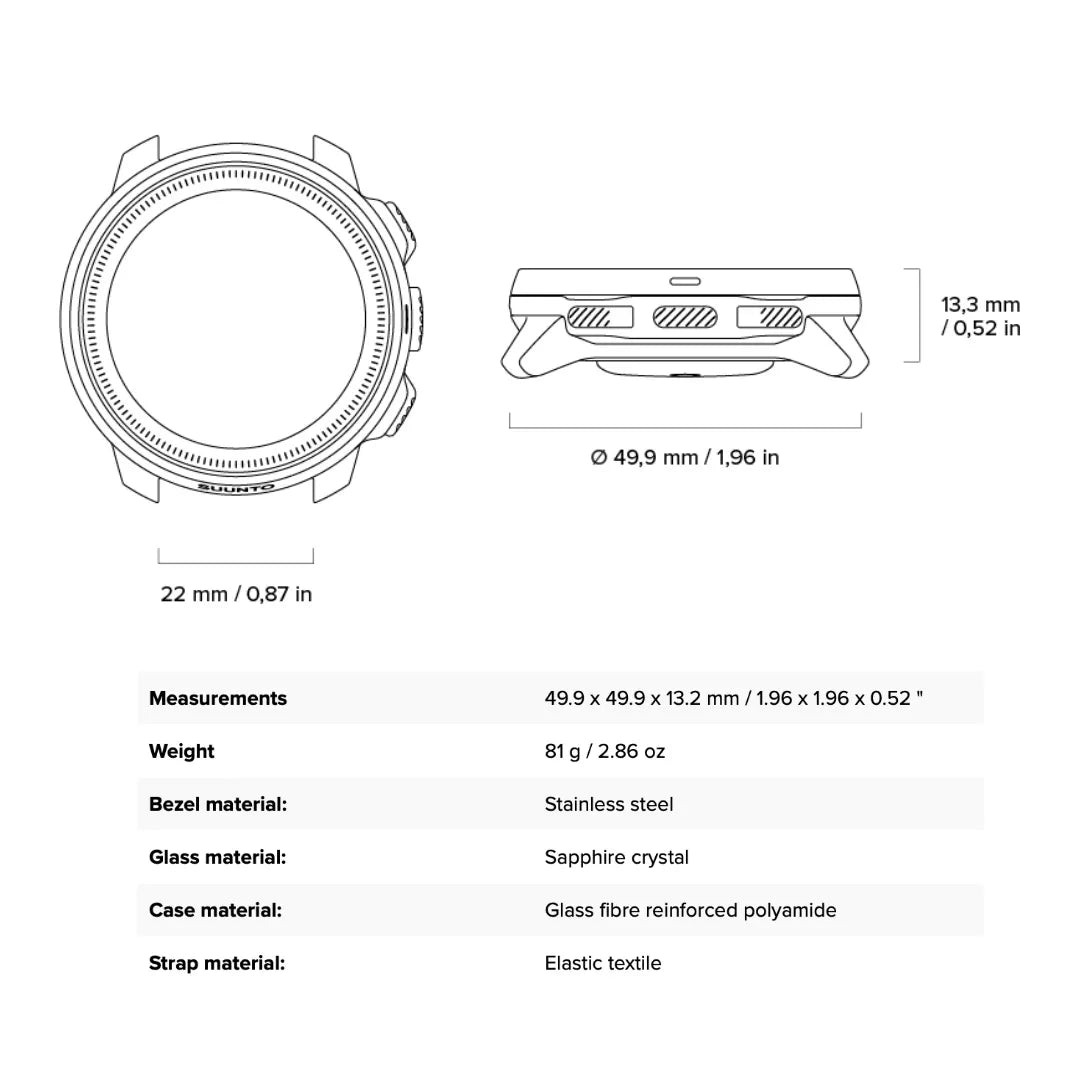 Suunto Nautic S Dive Computer Specifications Graph