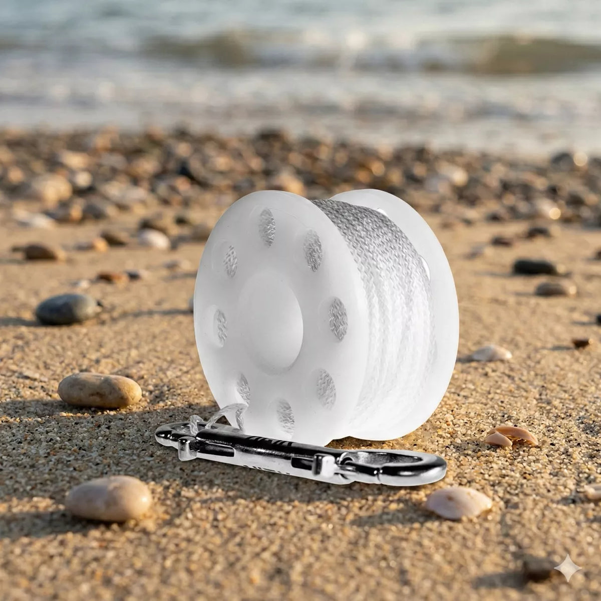 White Agir Spool on Beach