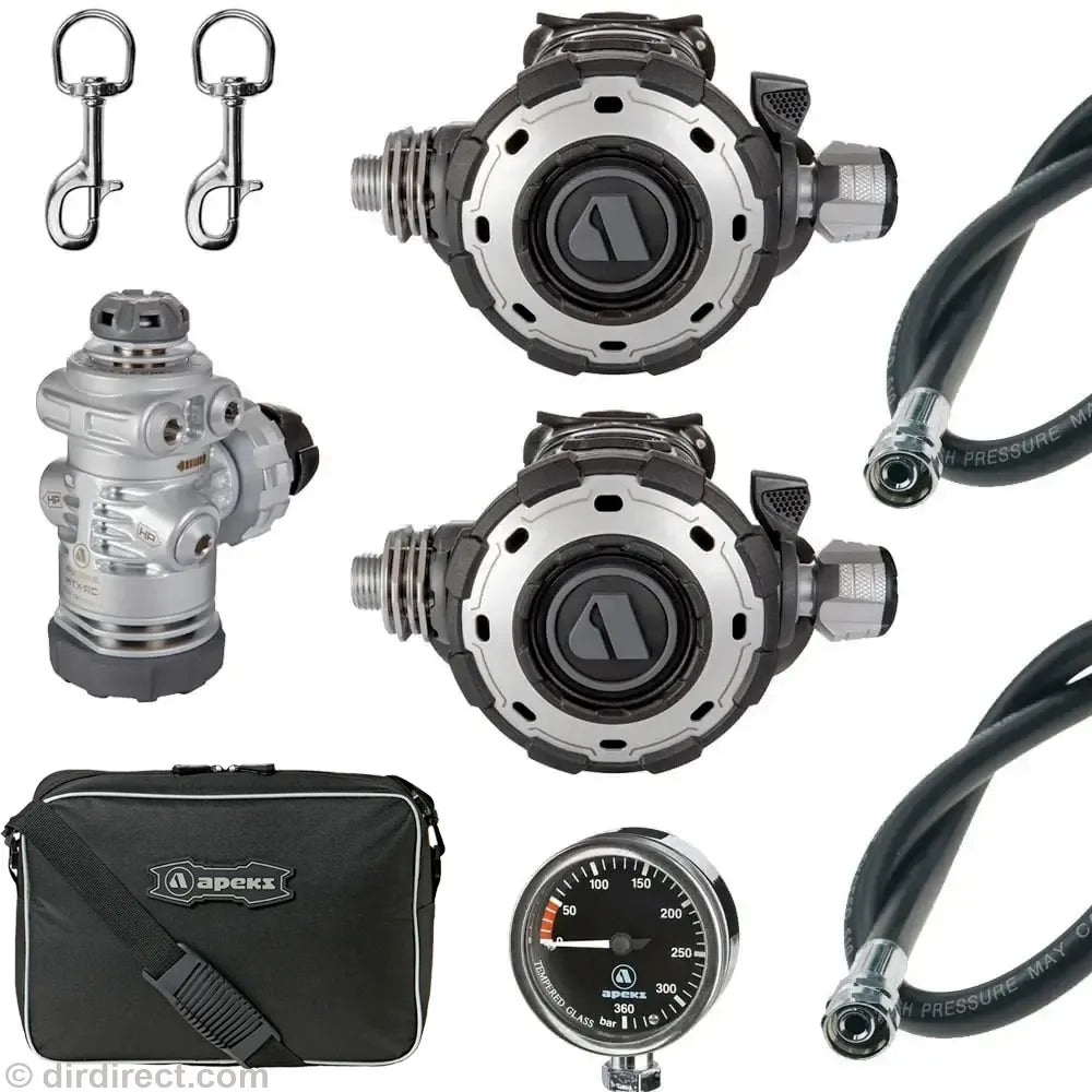 Apeks MTX-RC Long Hose Single Cylinder Regulator Set