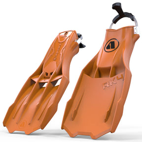 Pair of orange Apeks RK4 Fins