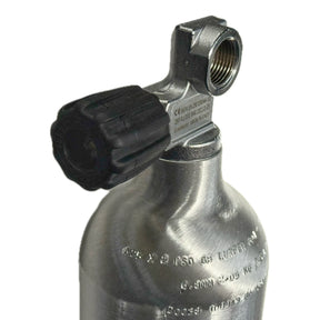 Drtysuit inflation cylinder top valve