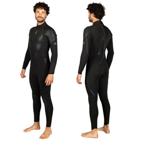 Black Fourth Element Xenos ARC 3mm Wetsuit worn by a person on a white background