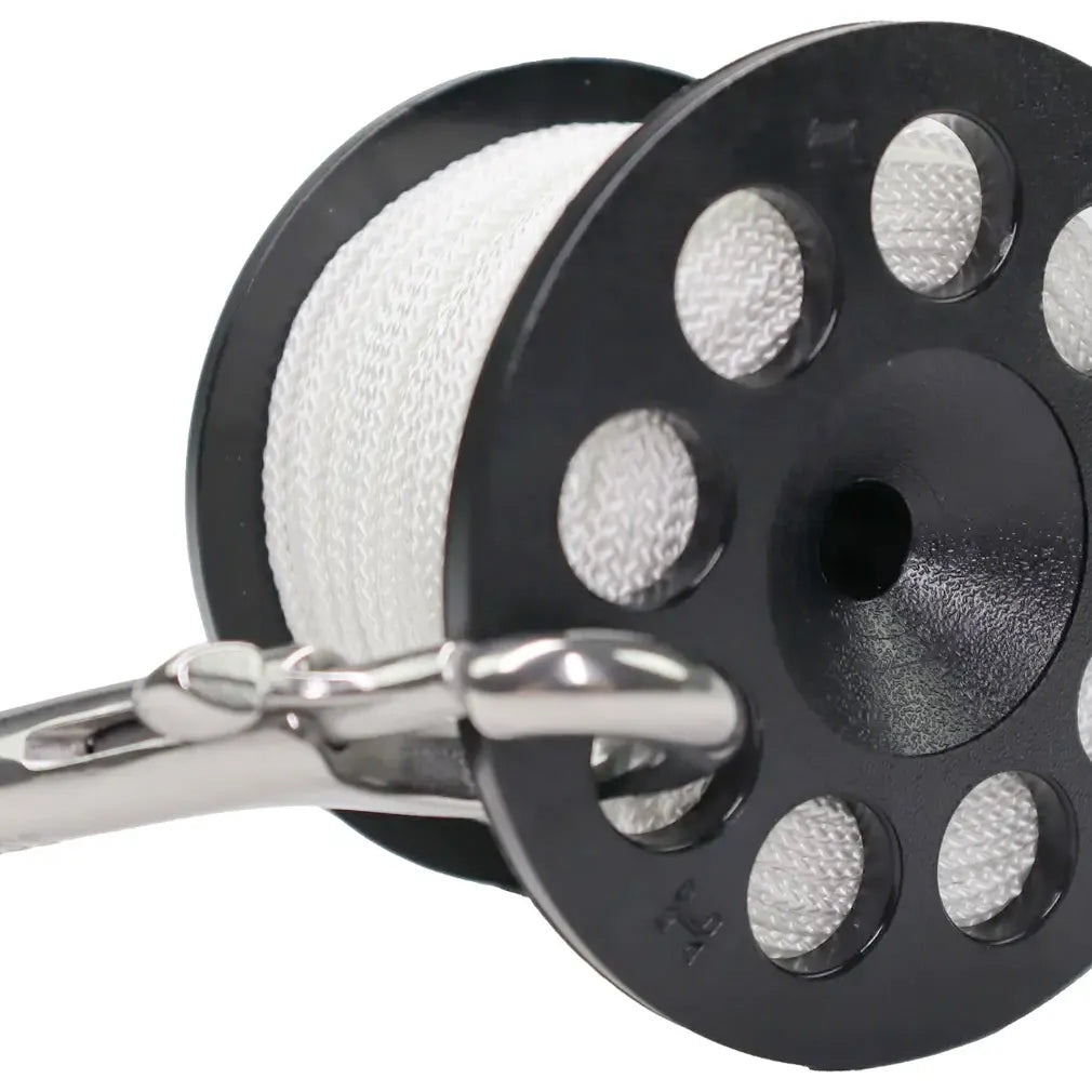 Close-up of a Halcyon Defender Pro Safety Spool.