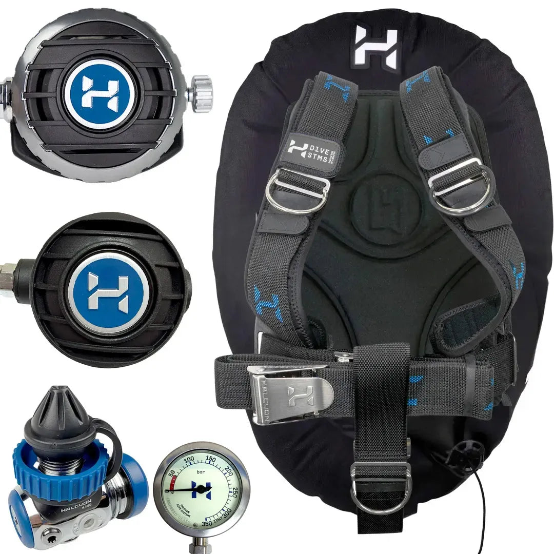 DIR Starter: Halcyon Eclipse Deluxe Wing + Halo Aura H-50D Long Hose Regulator Package