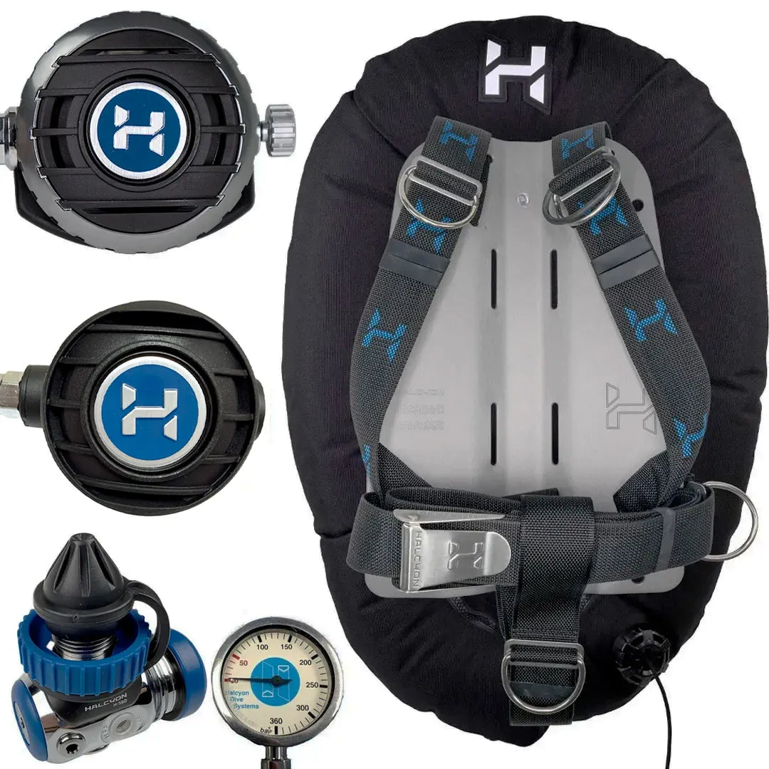 DIR Starter: Halcyon Eclipse Wing + Halo Aura H-50D Long Hose Regulator Package