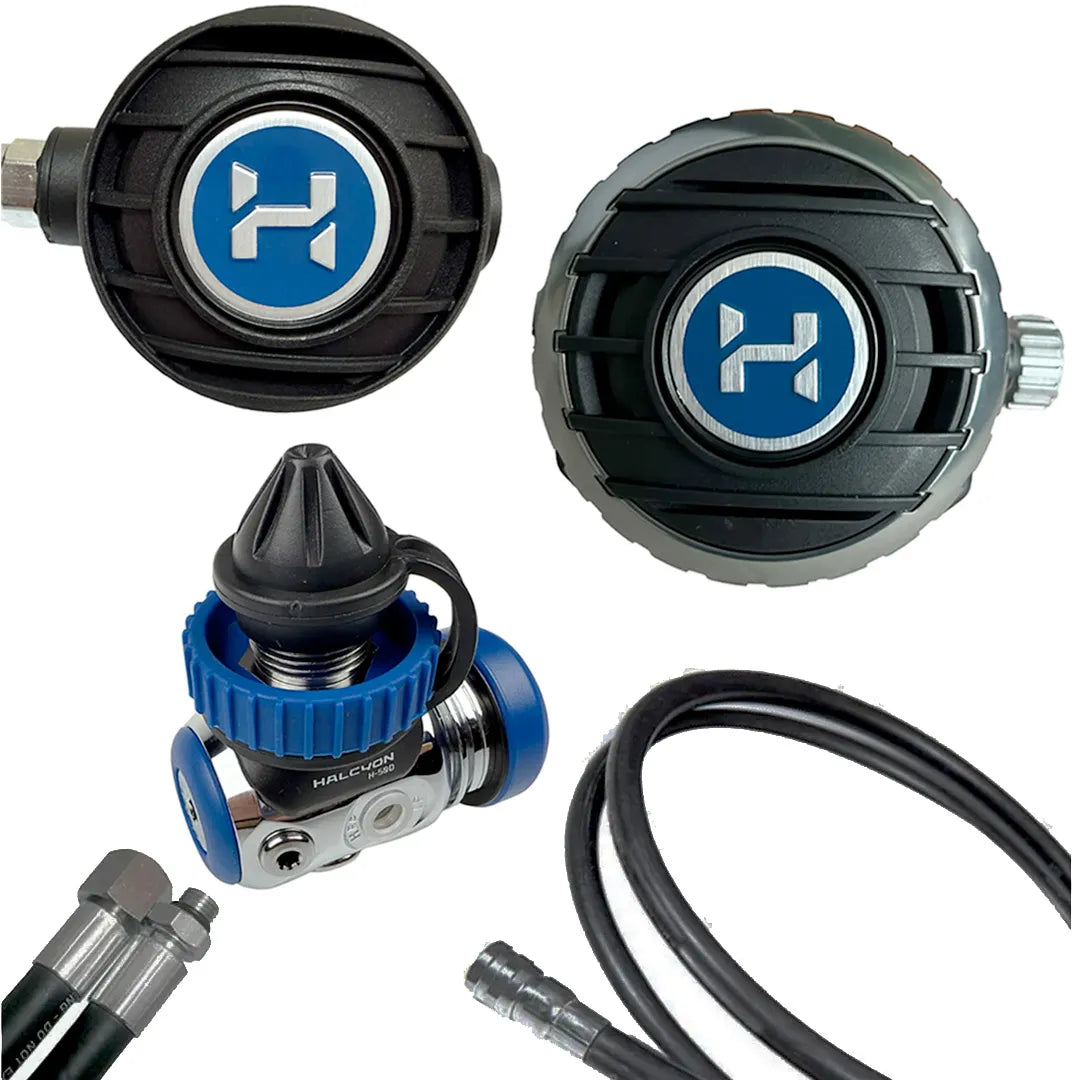 Halcyon 50D Single Tank Long Hose Regulator