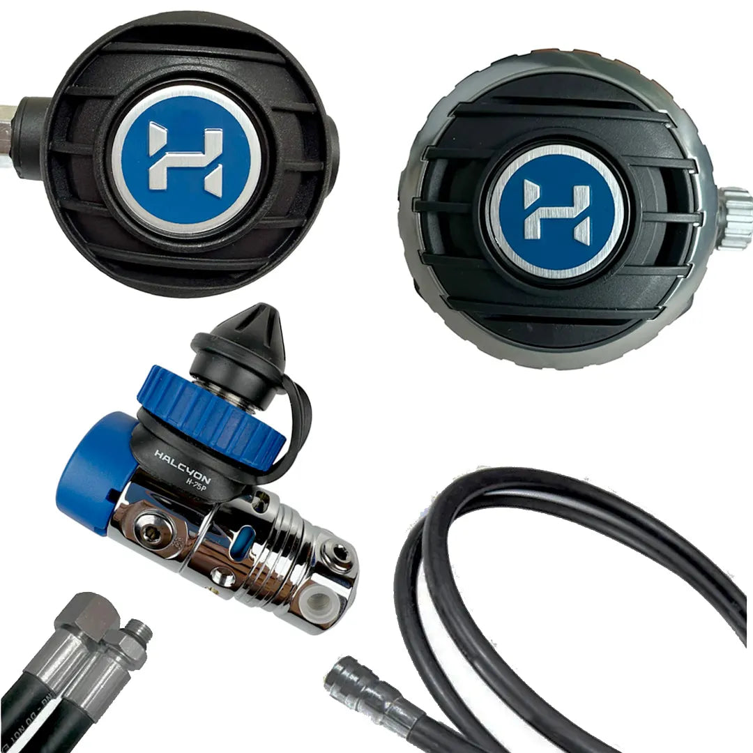 Halcyon H-75P Single Tank Long Hose Regulator Set