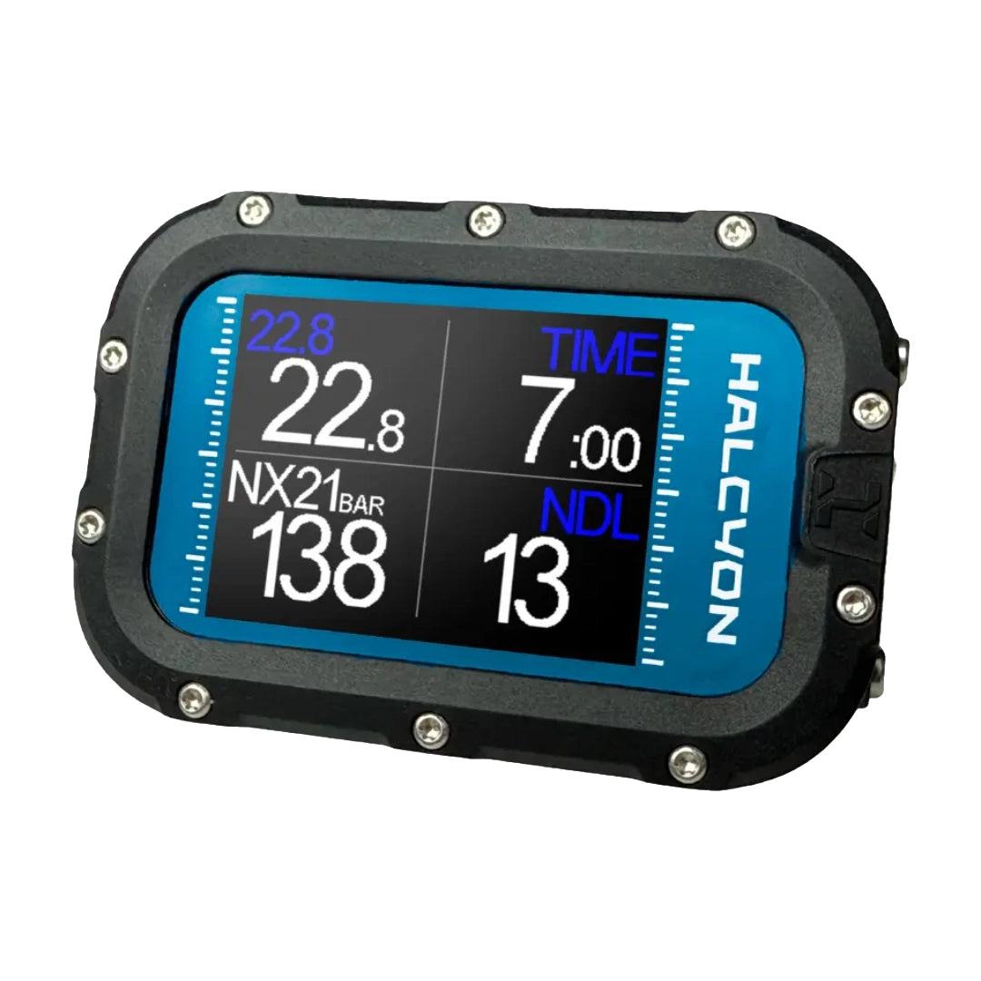Halcyon Symbios Blue Dive Computer Front View