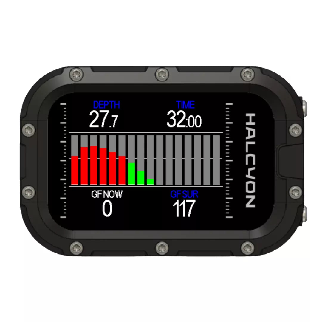 Halcyon Symbios Dive Computer Gradient Factors screen