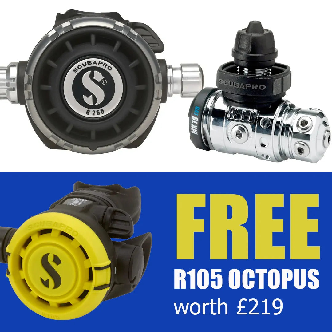 Scubapro MK19 EVO G260 Regulator with free R105 Octopus