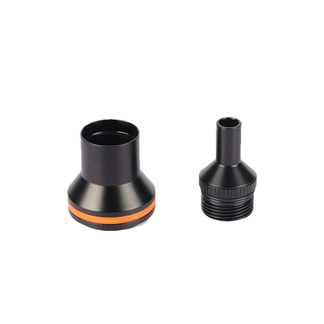 Two parts of the Orcatorch Snoot 