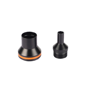 Two parts of the Orcatorch Snoot 