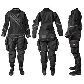 Black women's Santi E.Motion+ Drysuit