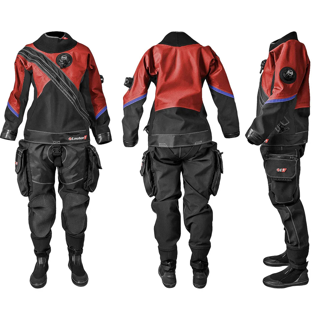 Red women's Santi E.Motion+ Drysuit