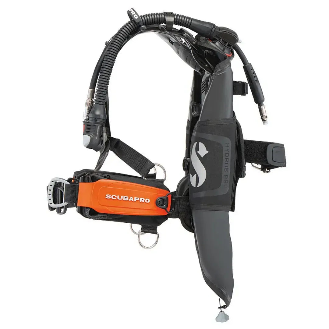 Scubapro Hydros Pro 2 BCD with orange monorail weight pockets