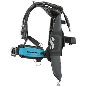 Scubapro Hydros Pro 2 BCD with turquoise monorail weight pockets
