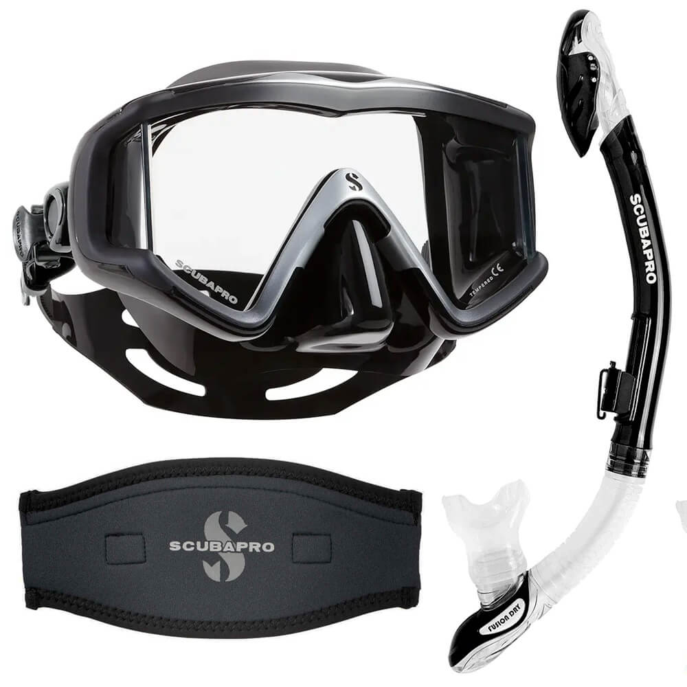 Scubapro Trinidad Mask And Snorkel Combo – Frameless, Splashguard, Purge Valve