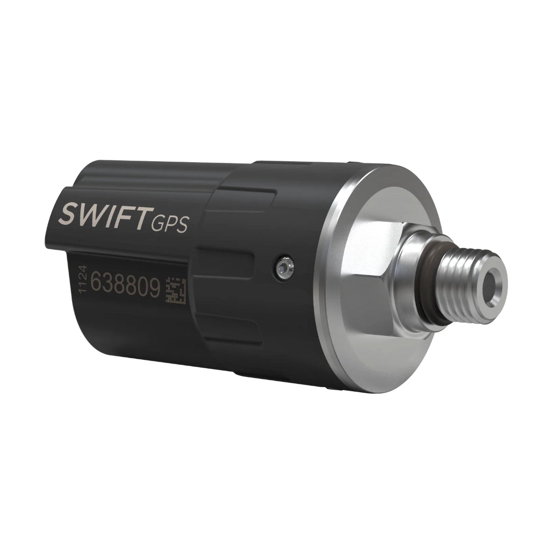 Shearwater Swift GPS Transmitter on side with serial number