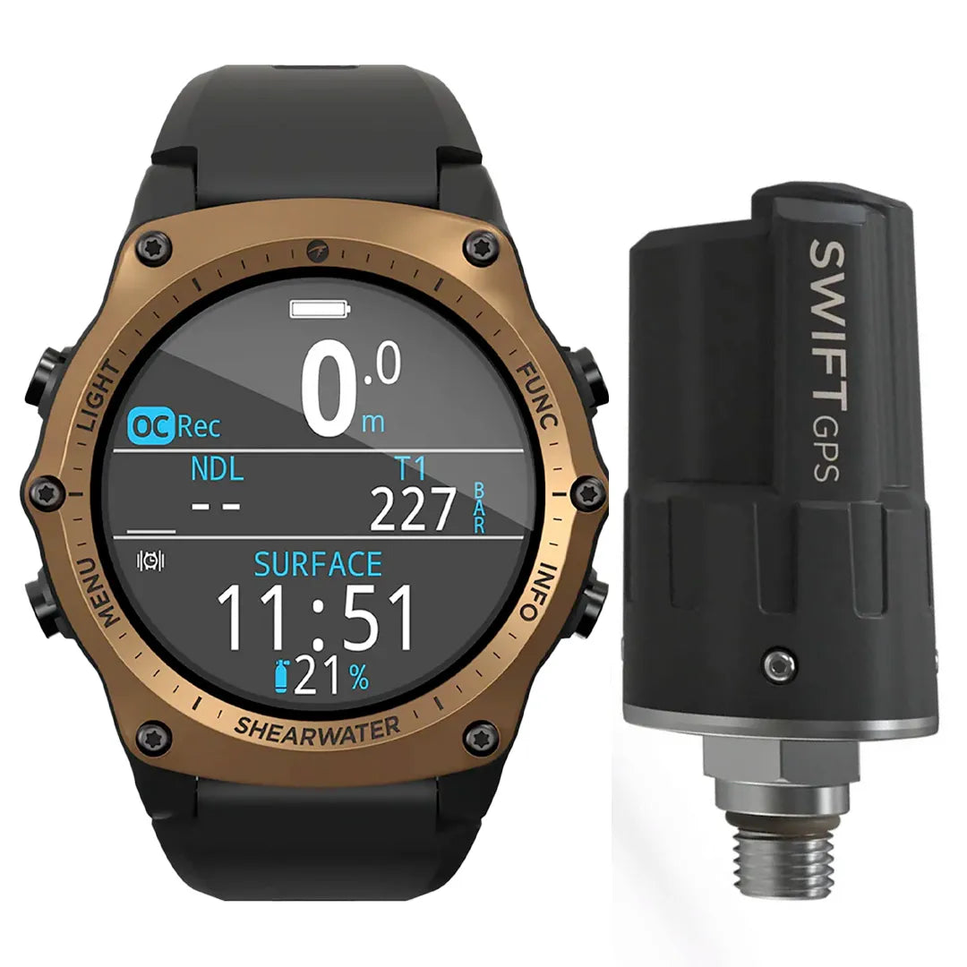 Bronze Shearwater Teric with Swift GPS Transmitter