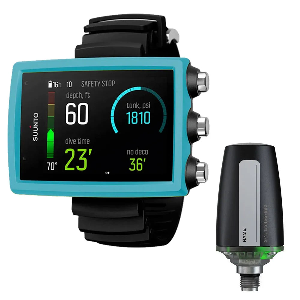 Aqua Blue Suunto EON Core with Tank Pod