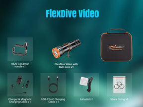 Orcatorch Flexdive Video Light Contents