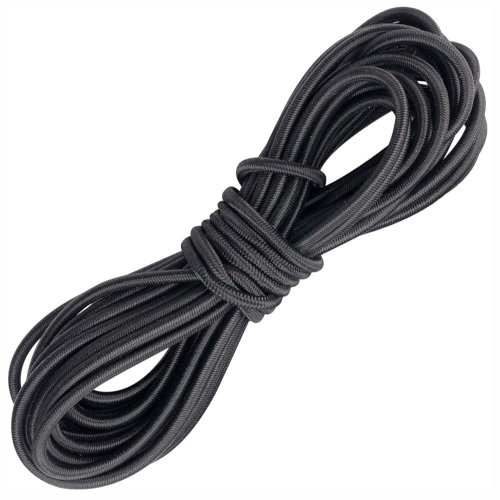 Black Elastic Bungee Rope Shock Cord Strap 5m Length 3mm Thickness 