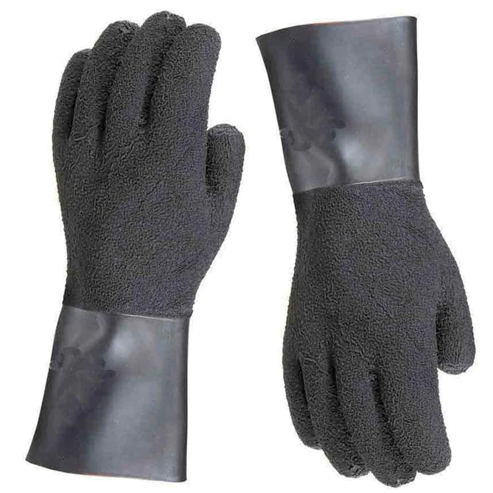 Kubi Black Textured Heavyweight Latex Gloves
