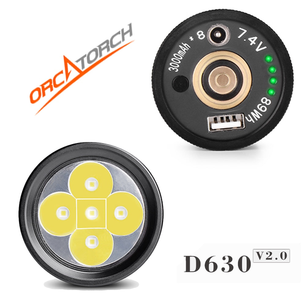 OrcaTorch D630 V2.0 Tech Dive Light